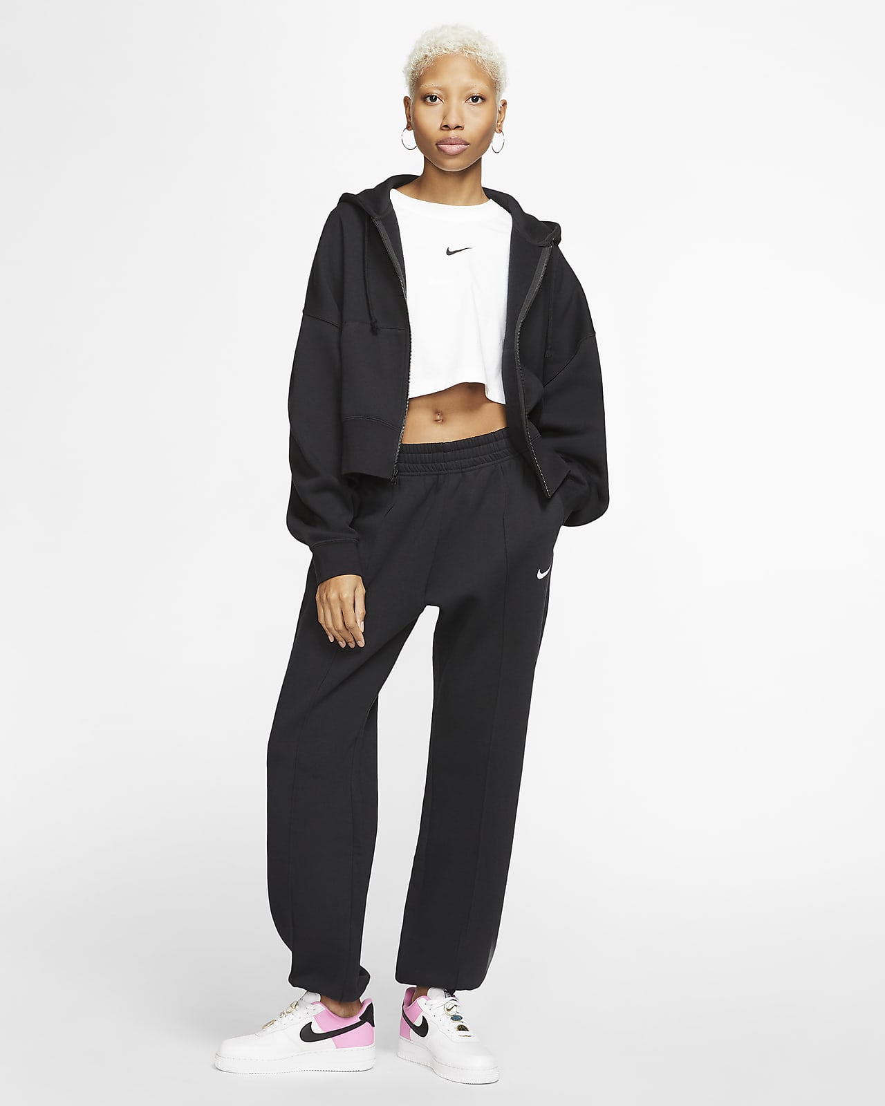 Nike Sportswear Essential Fleecehoodie met rits voor dames Nike Sportswear Essential Fleecehoodie met rits voor dames