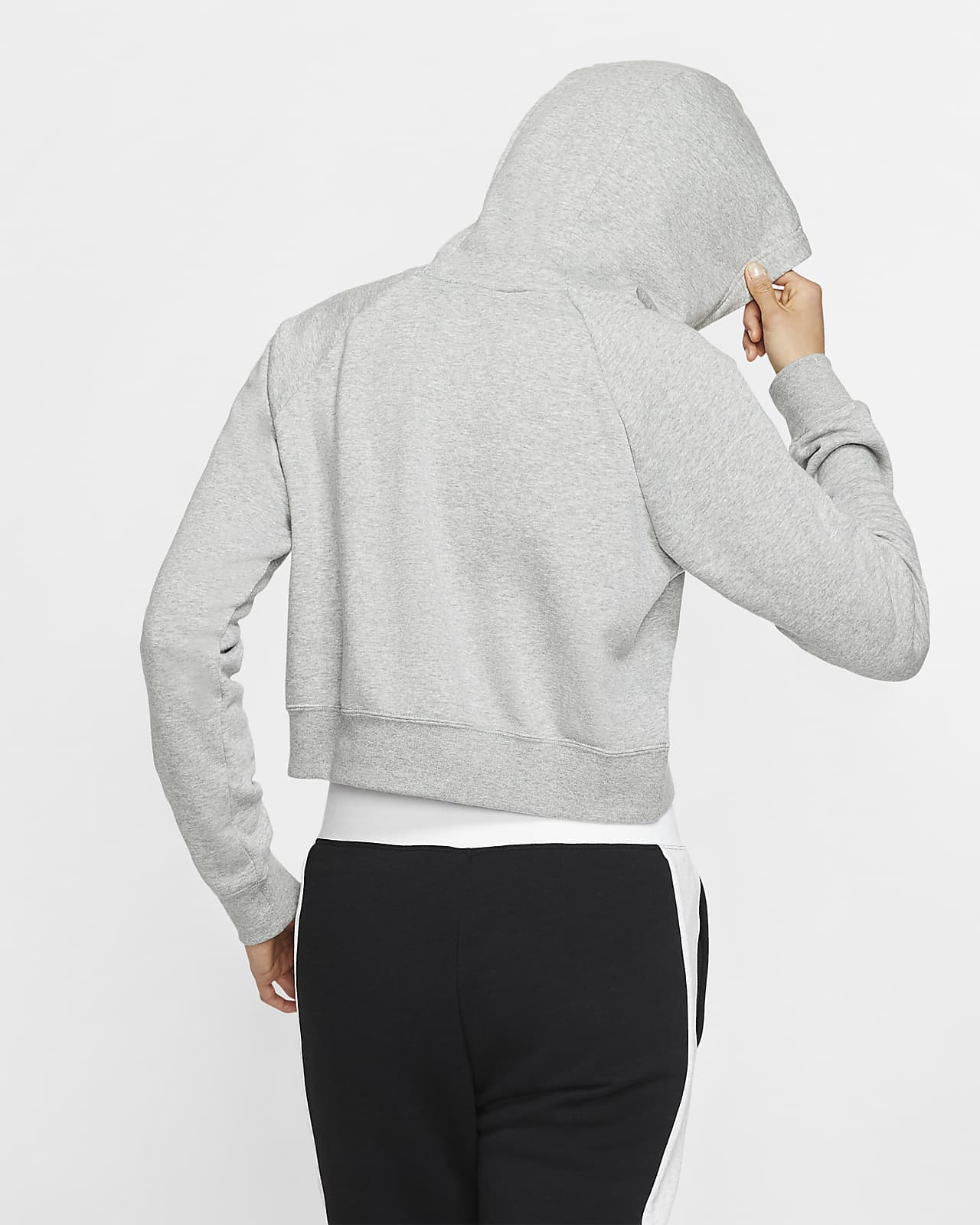 nike grey cropped sweater