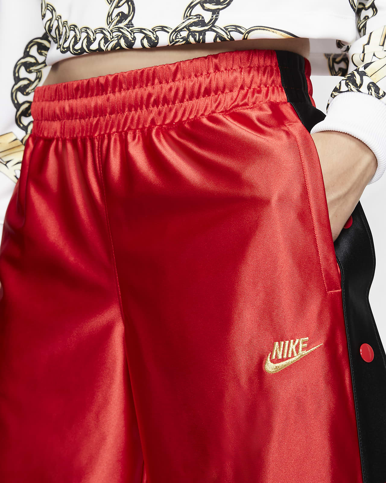 nike sportswear pant popper