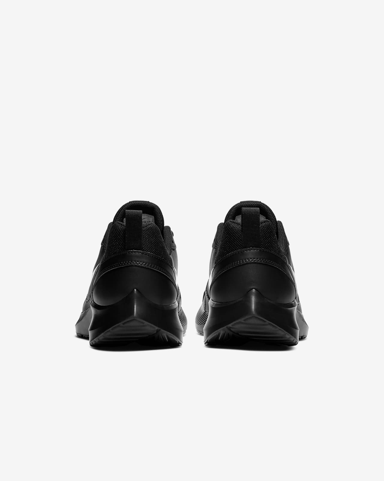 nike black leather running shoes
