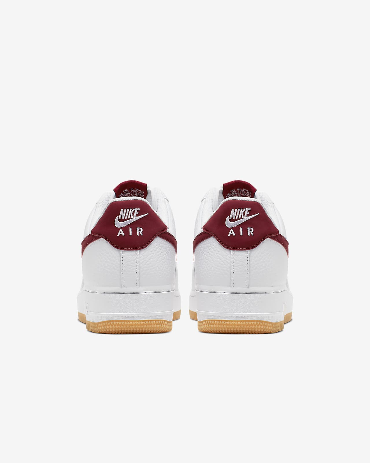 nike air force 1 low white/red/gum men's shoes