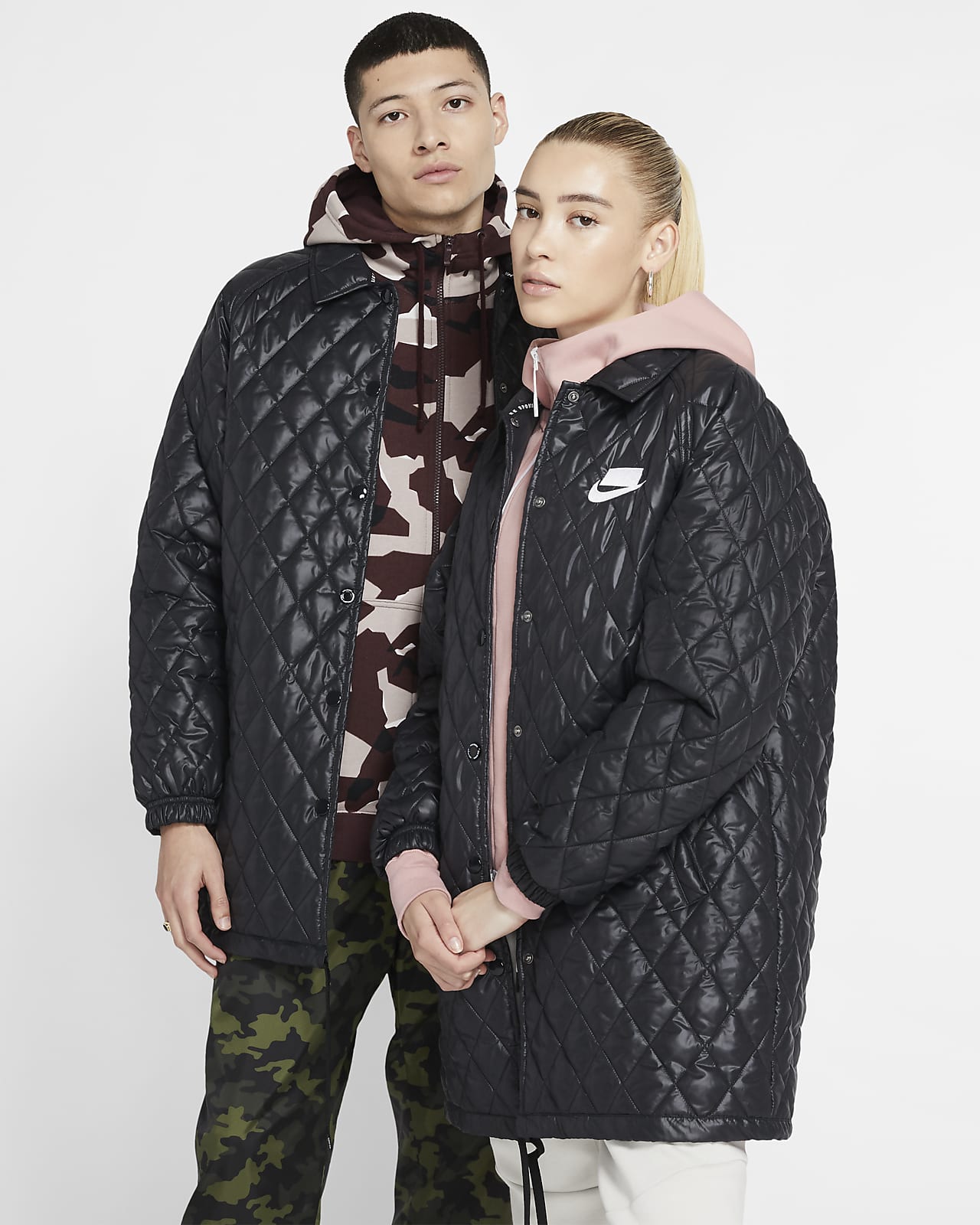 nike quilted jacket