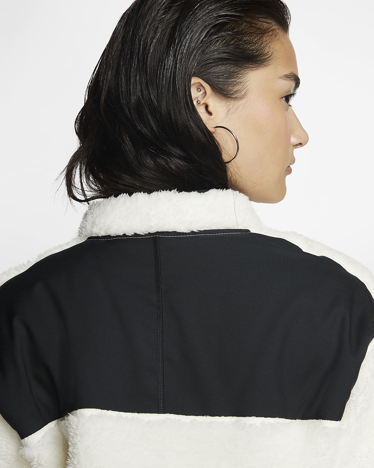 nike sherpa fleece crop top