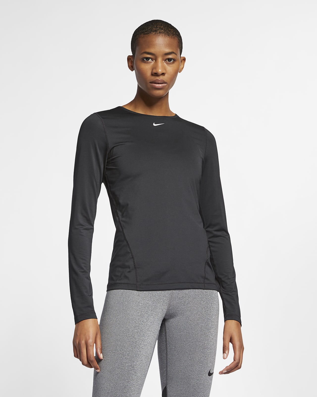 Nike Pro Women's Long-Sleeve Mesh Top. Nike EG