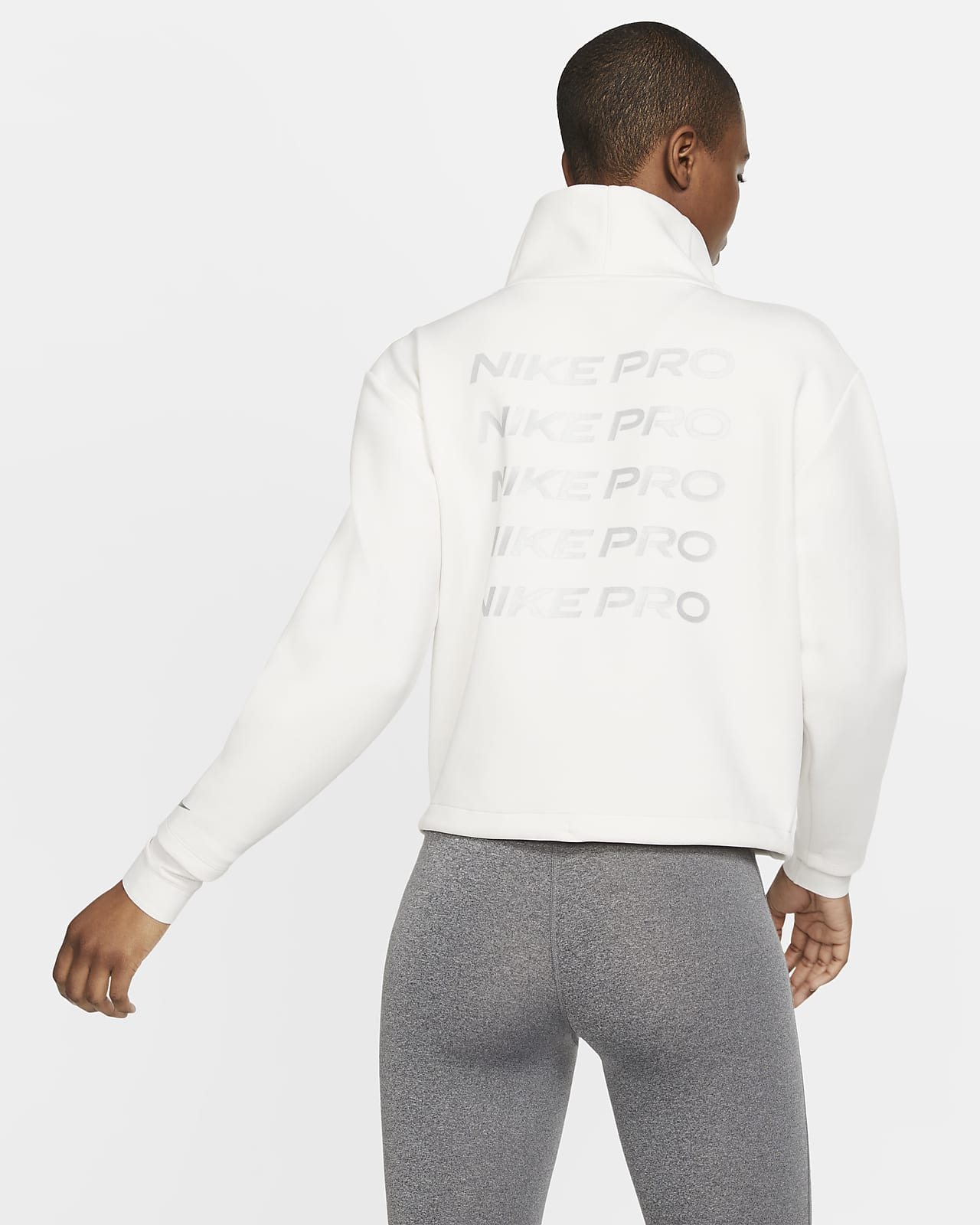 nike pro fleece cropped top ladies