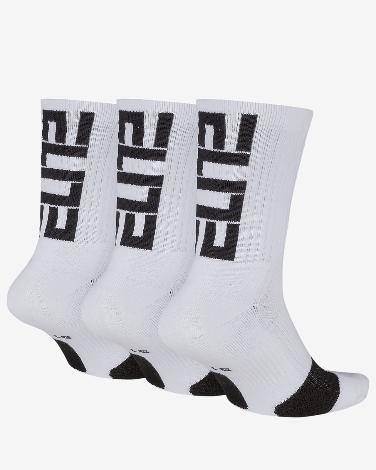 nike elite cushioned crew basketball socks