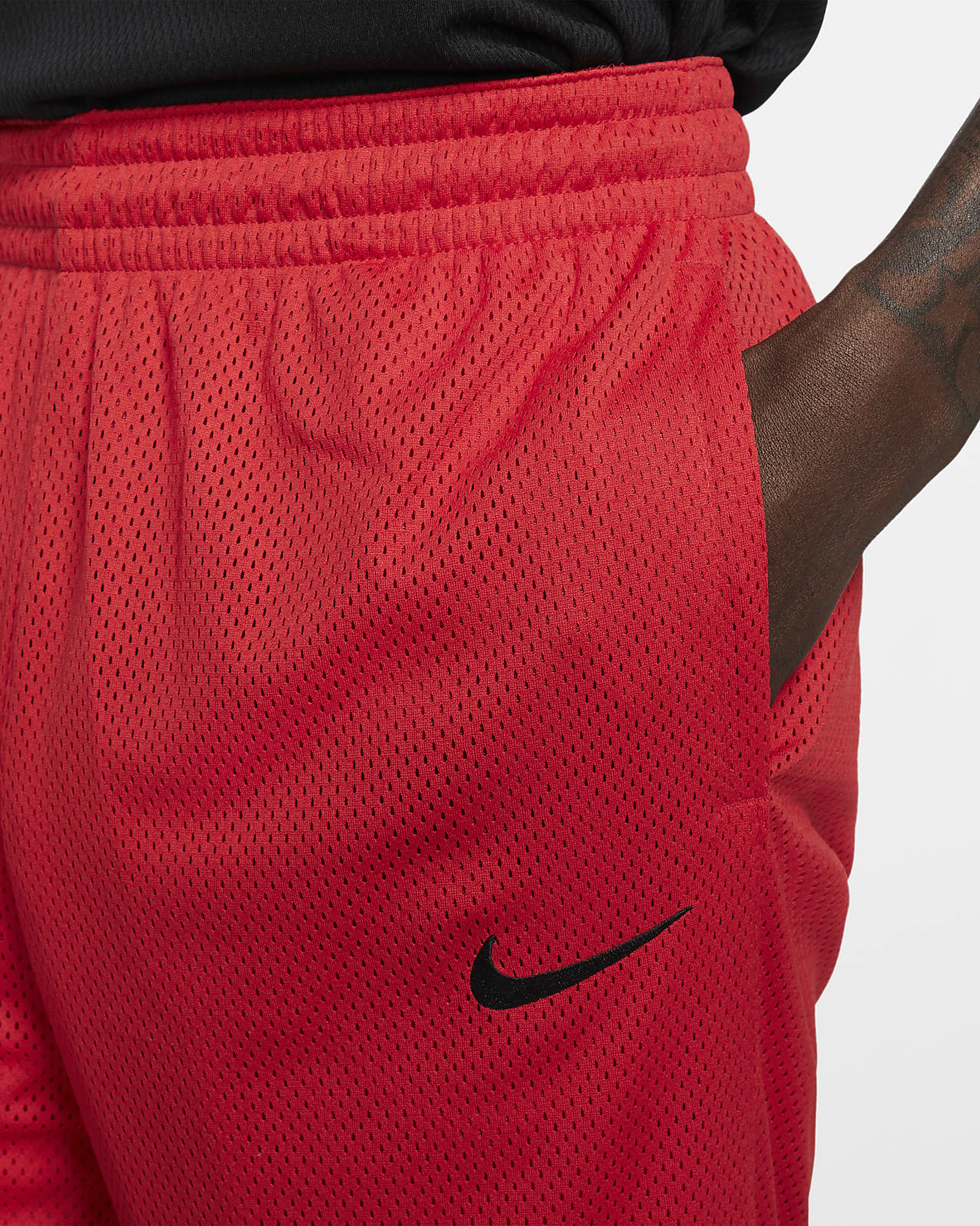 red nike dri fit shorts