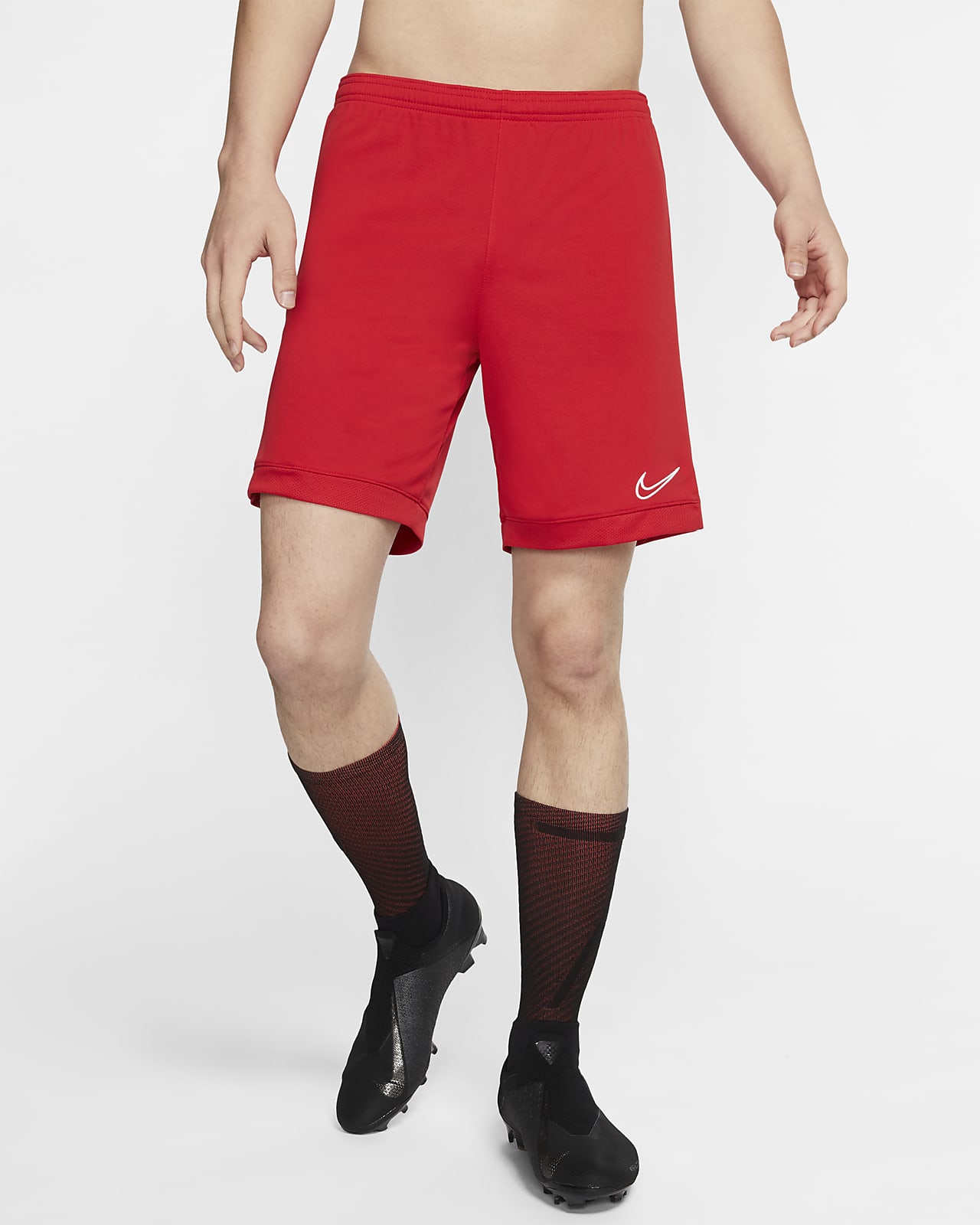 red nike football shorts