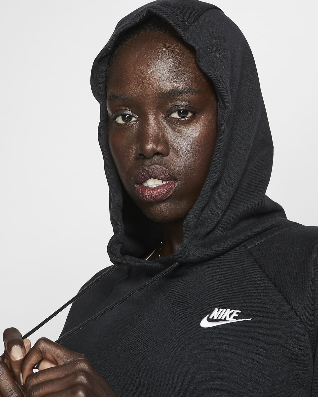 black nike pullover hoodie women's