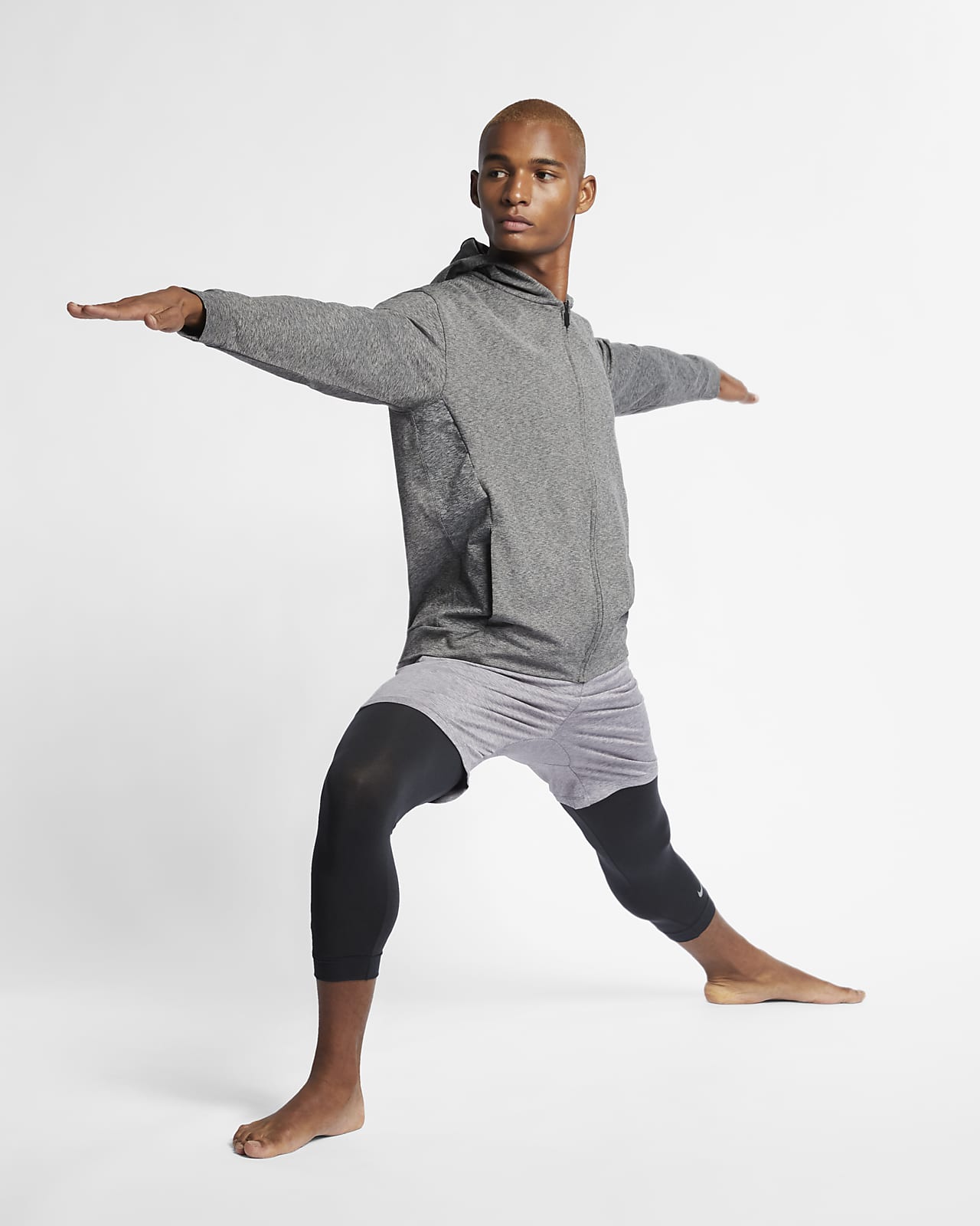 nike yoga short sleeve hoodie