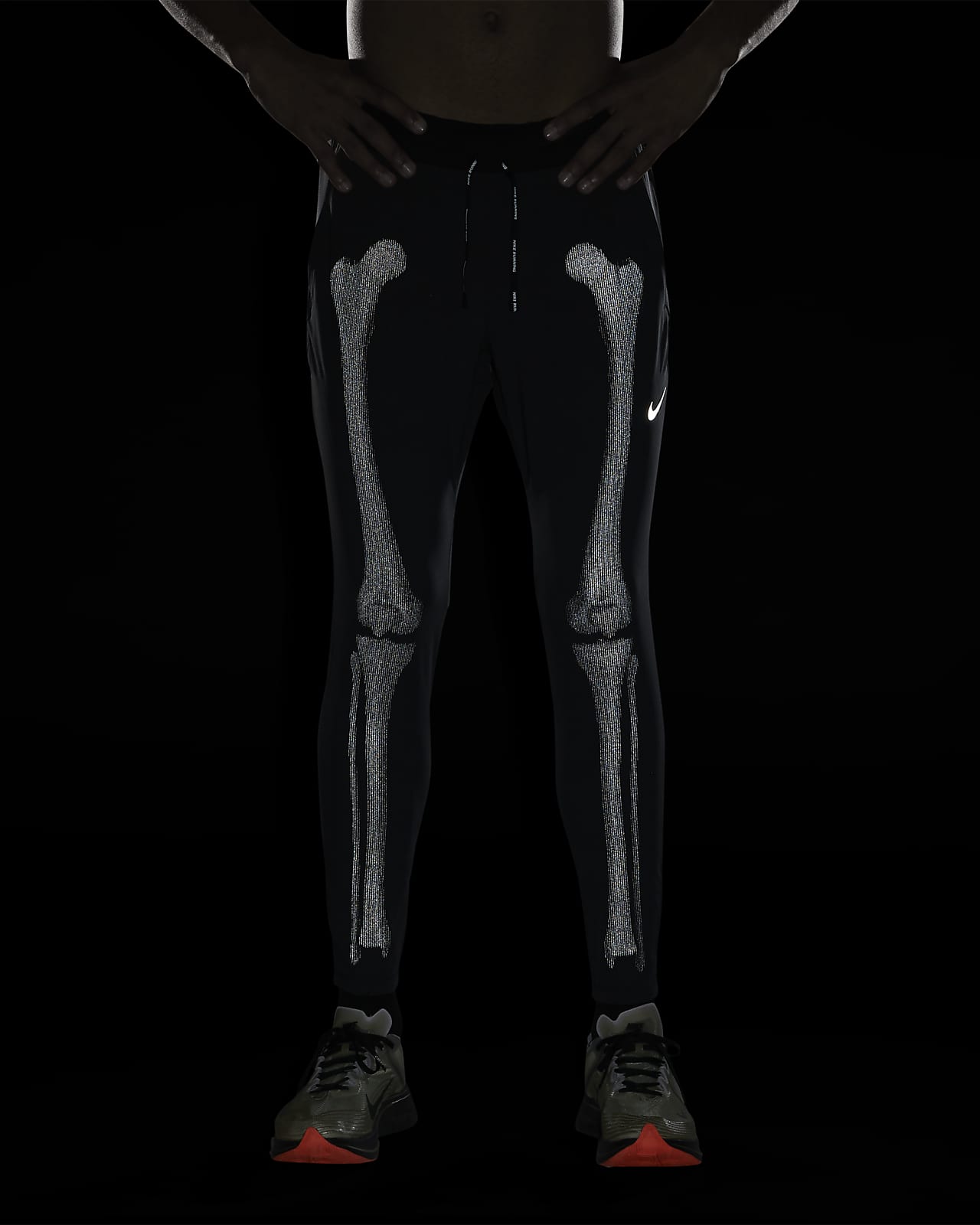 nike men's skeleton top black