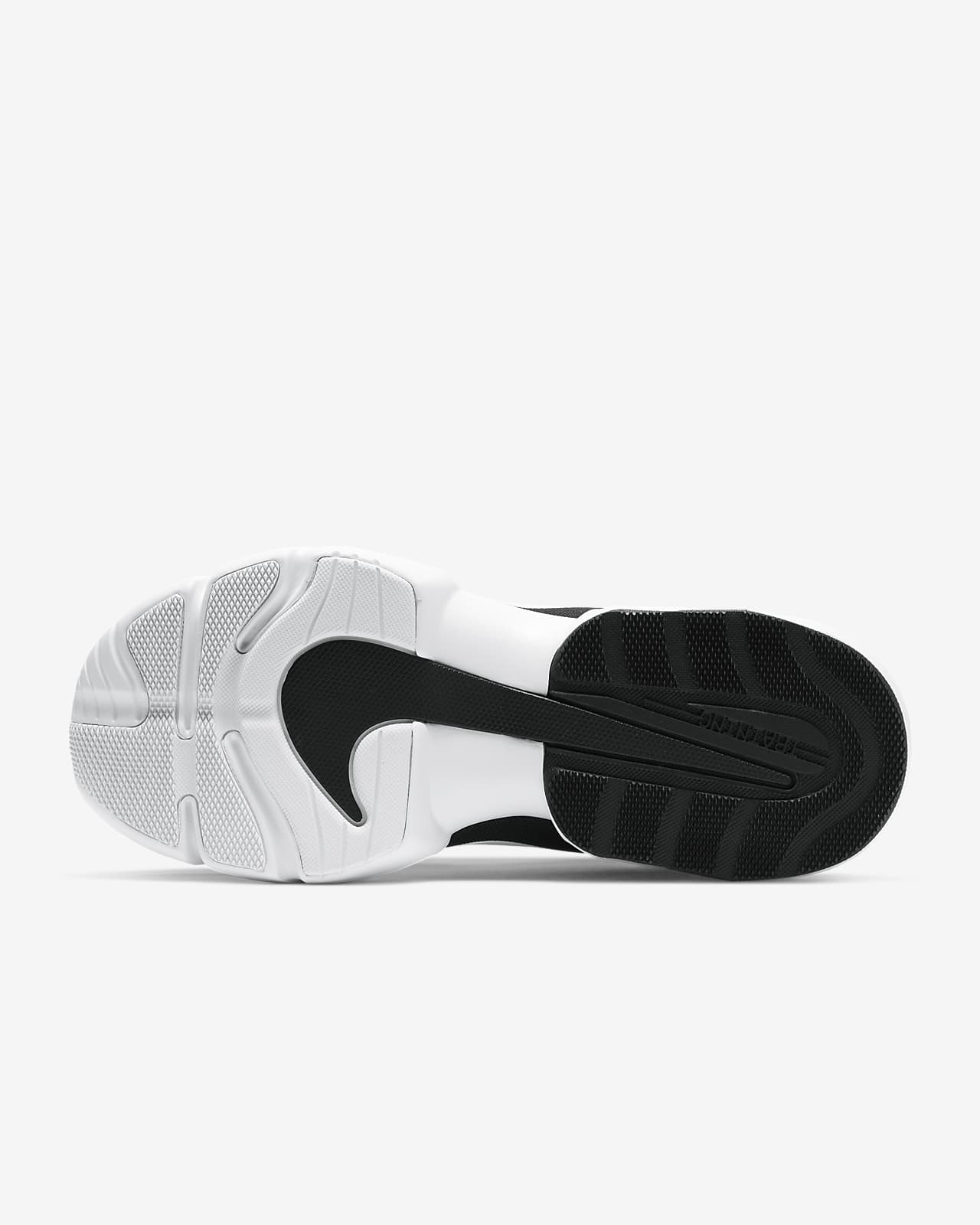 nike black and white training shoes