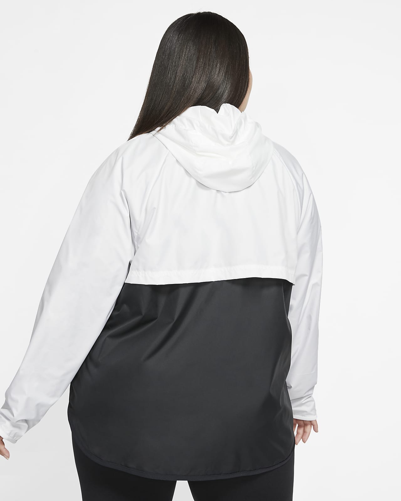 nike black and white windbreaker women's jacket