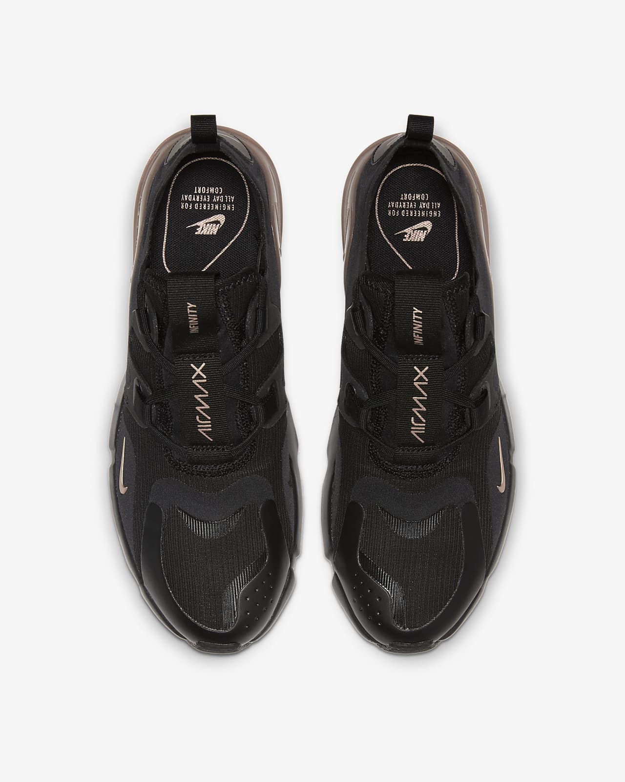women's air max infinity sneakers in black