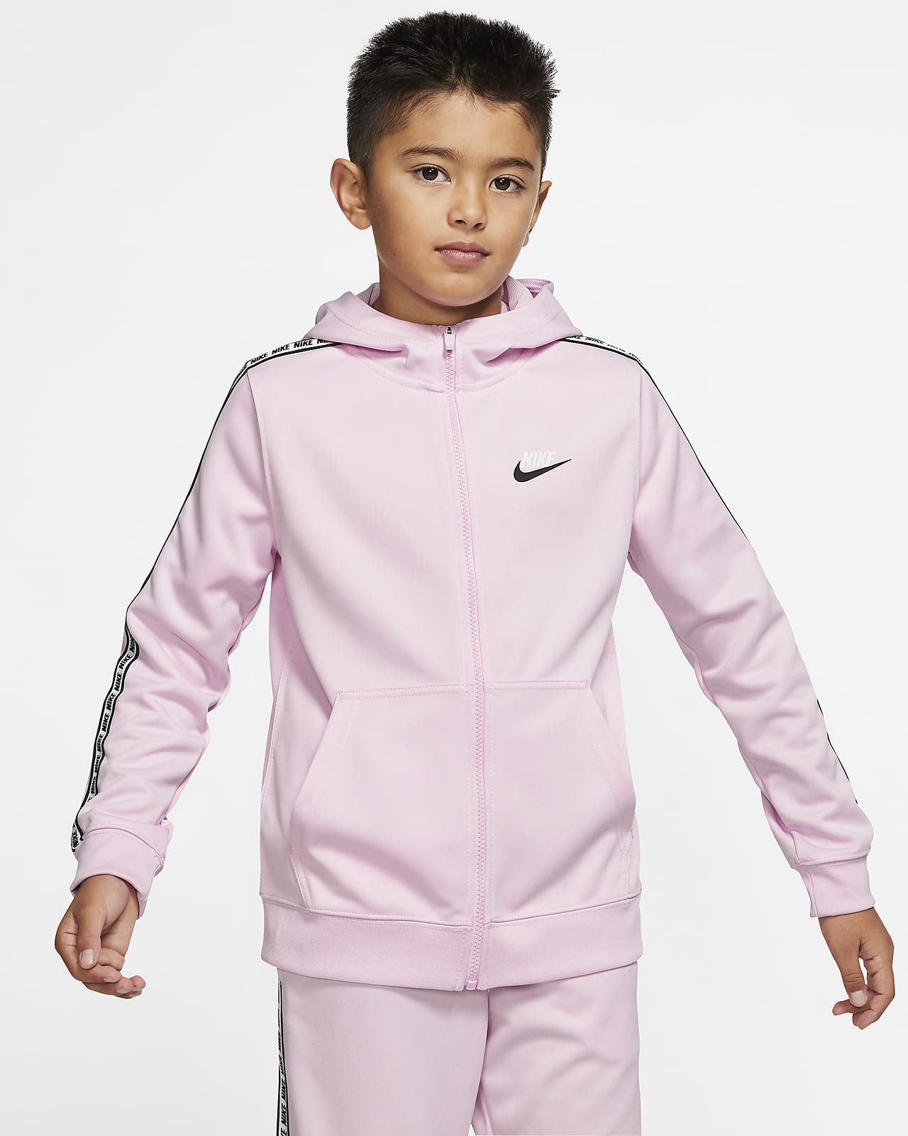 Nike taped poly hotsell full zip hoodie junior