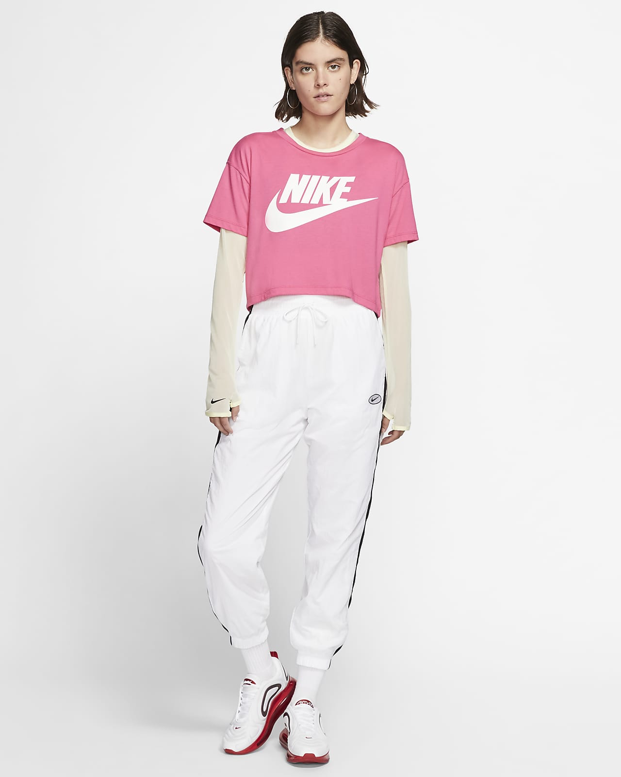 woven swoosh trousers