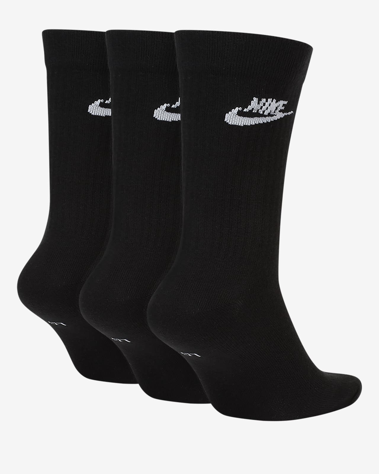 black and white nike crew socks