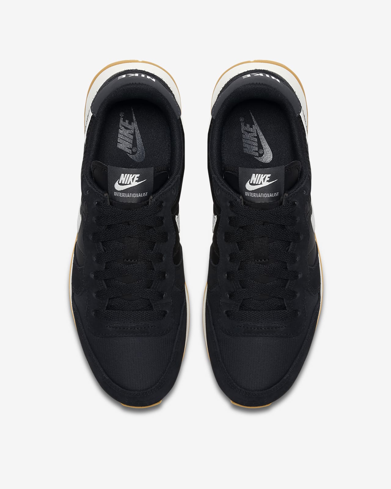 nike internationalist sneakers in black