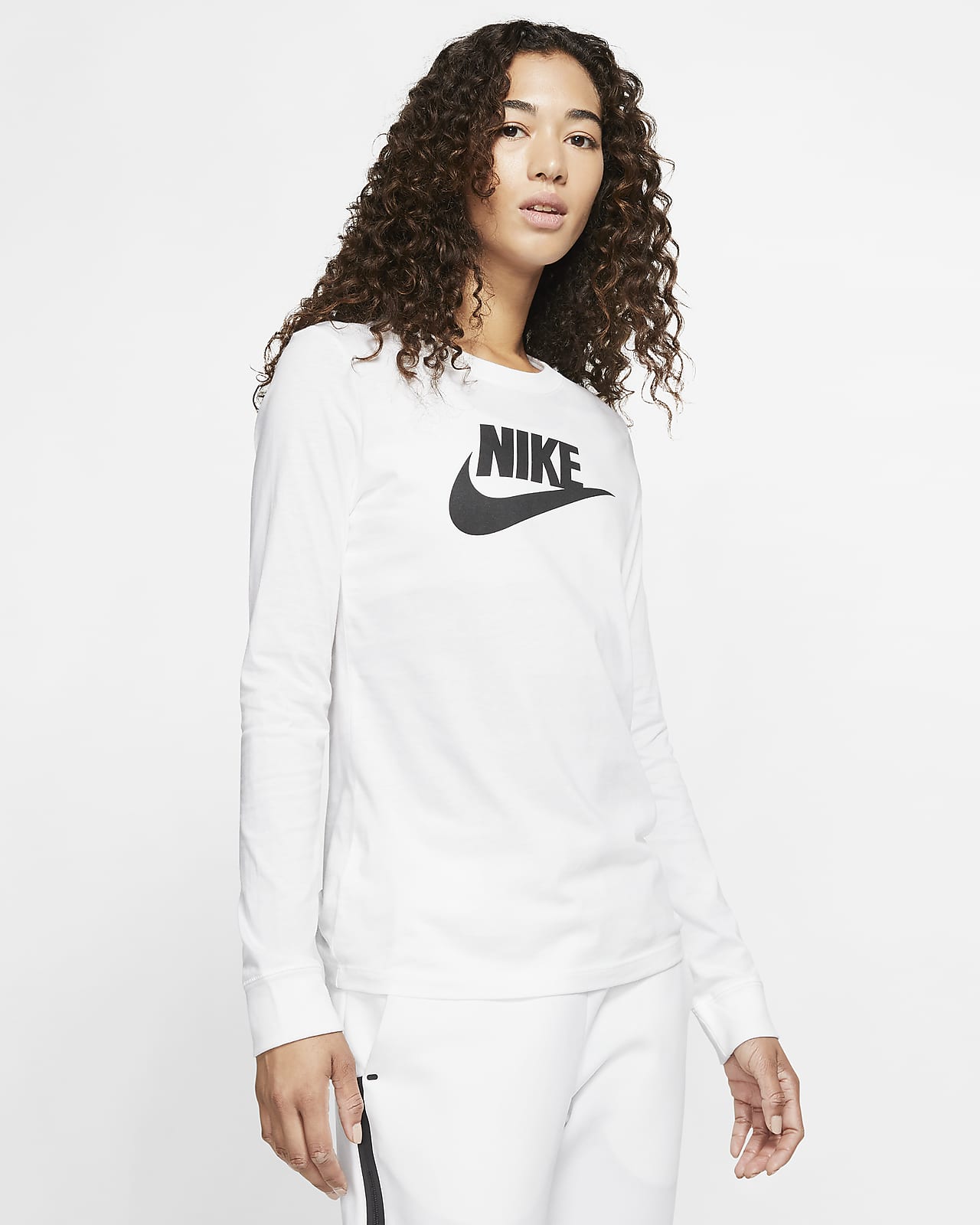 nike pro long sleeve v neck training top ladies