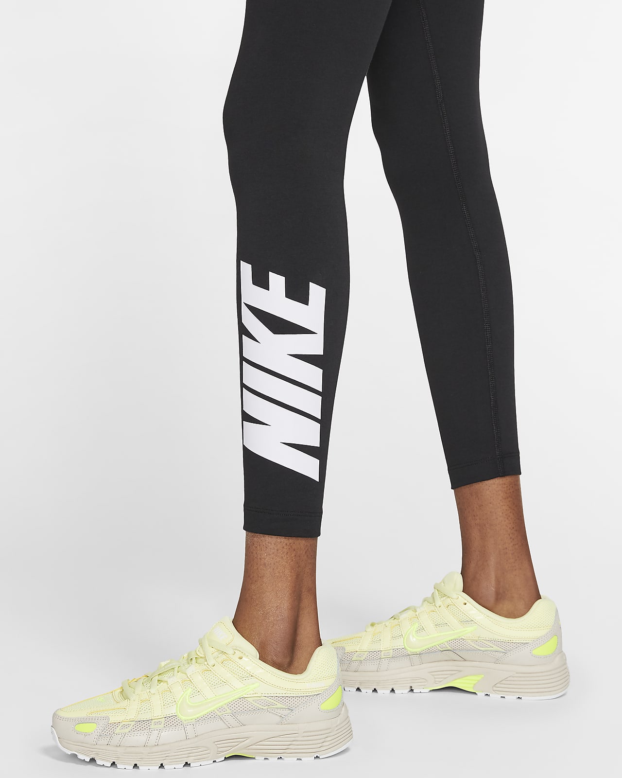 Nike Women's Black/White Leg A See Logo Leggings (CN8033-010