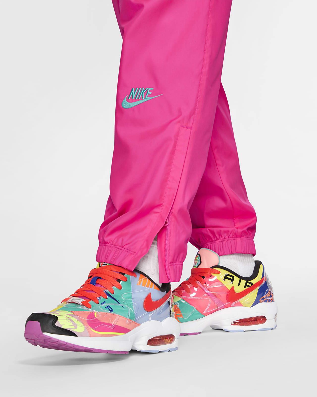 pink nike tracksuit bottoms