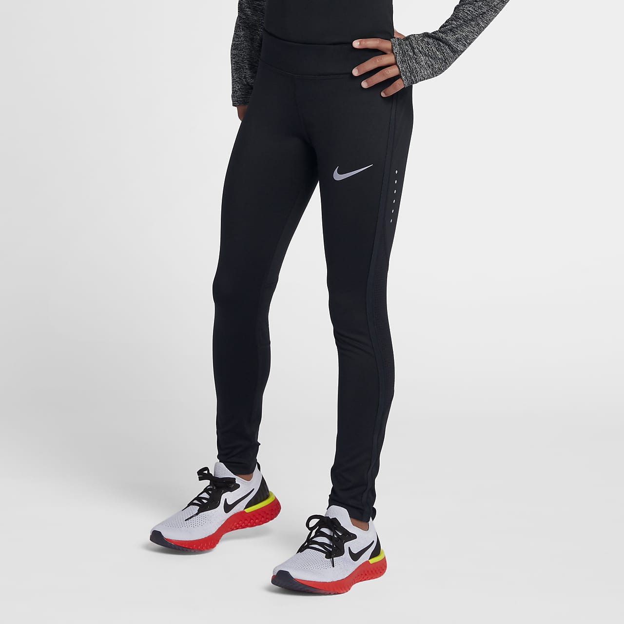 Nike Power løpetights i 3/4 lengde til store barn (jente)