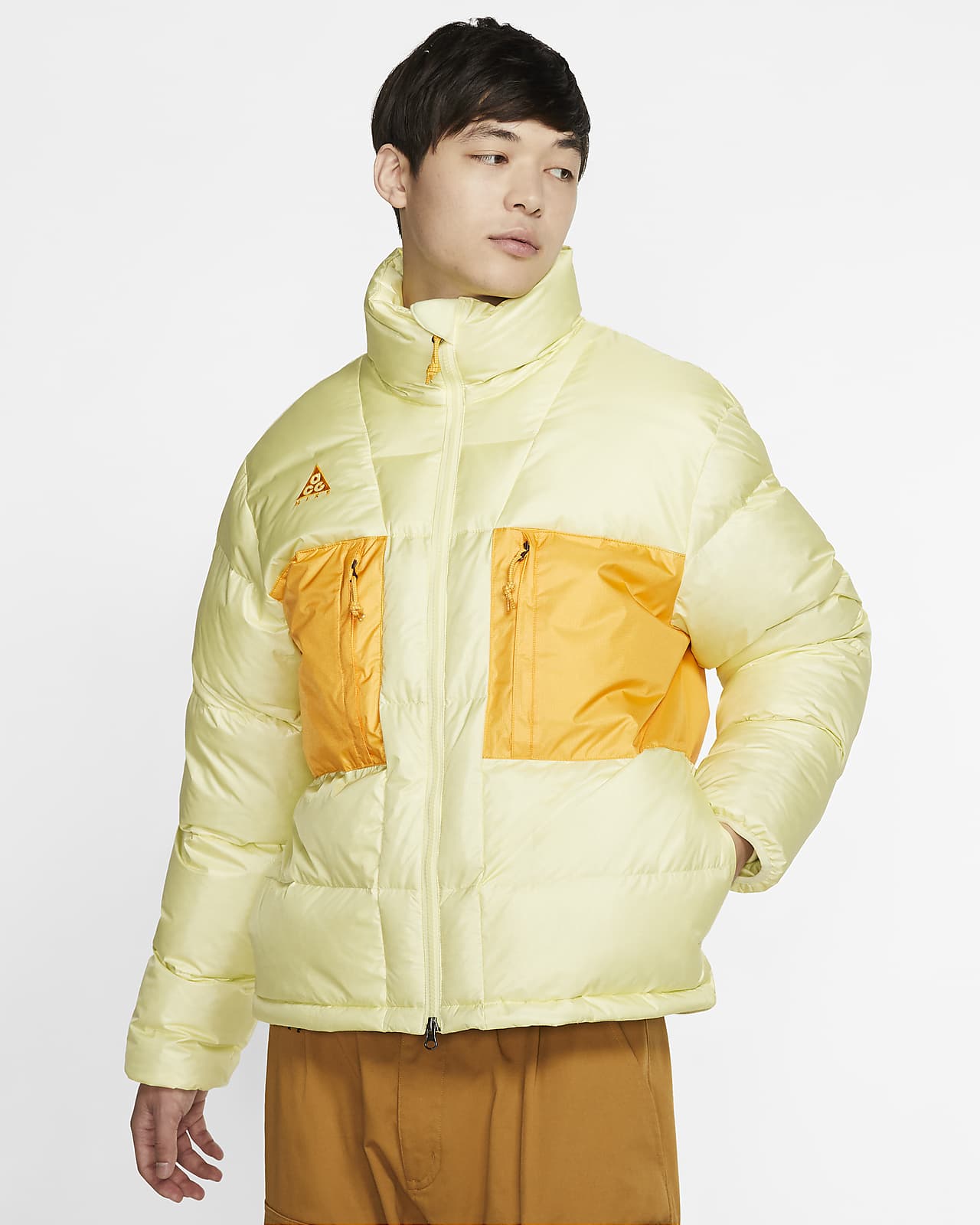 yellow nike puffer jacket