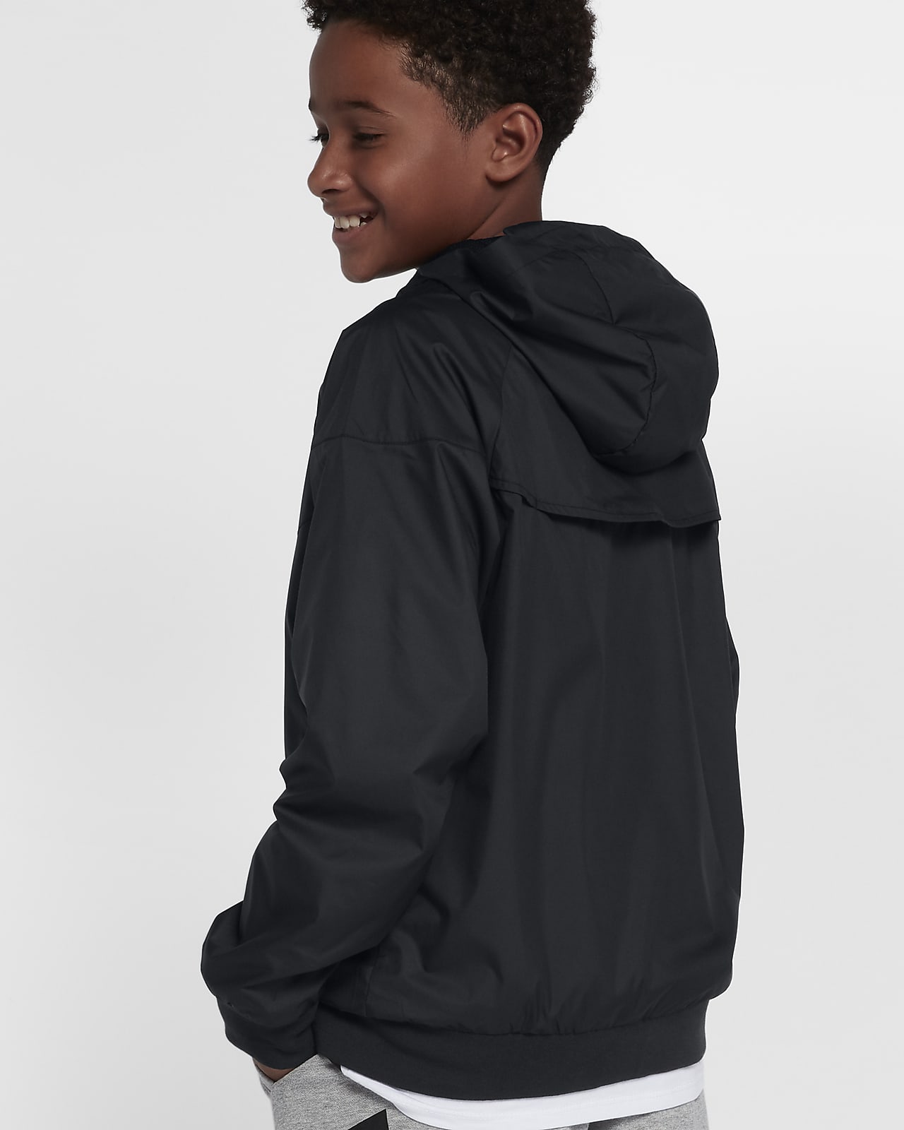 Nike Sportswear Windrunner jakke til store barn (gutt). Nike NO Black Windrunner Jakker og vester. Nike NO
