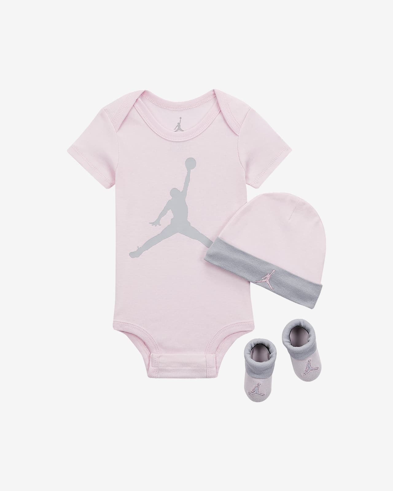 Jordan Jumpman Baby Bodysuit, Beanie and Booties Set. Nike.com