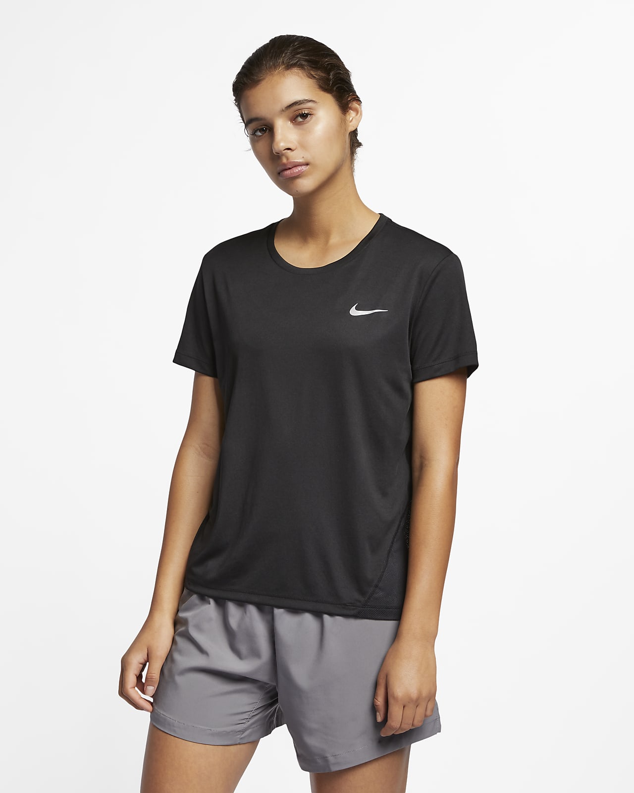 Aditivo microscópico Reciclar Nike Miler Camiseta de running de manga corta - Mujer. Nike ES