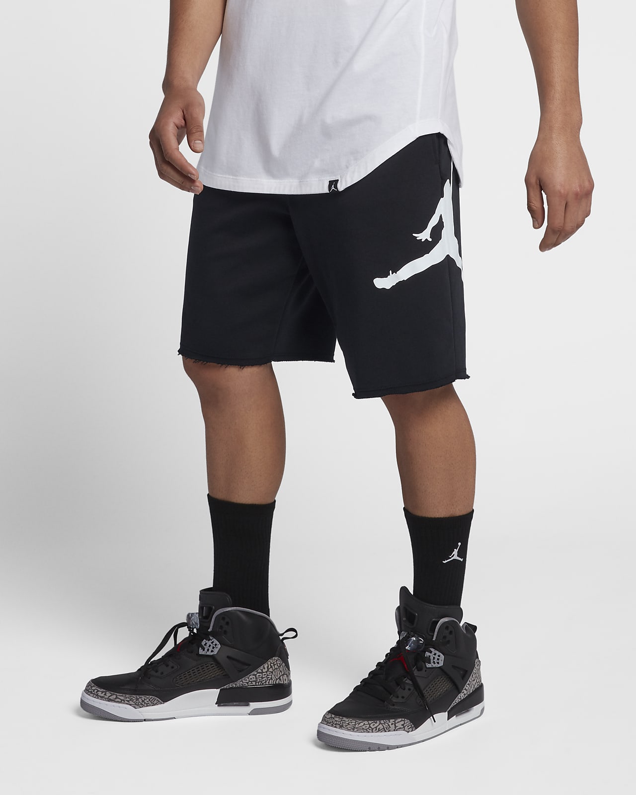 jordan men's jumpman logo fleece basketball shorts