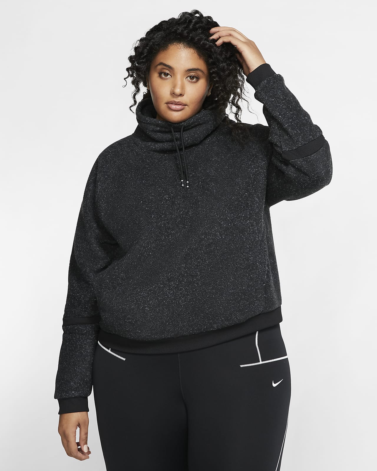 Långärmad träningströja i fleece Nike Therma för kvinnor (stora storlekar) Långärmad träningströja i fleece Nike Therma för kvinnor (stora storlekar)