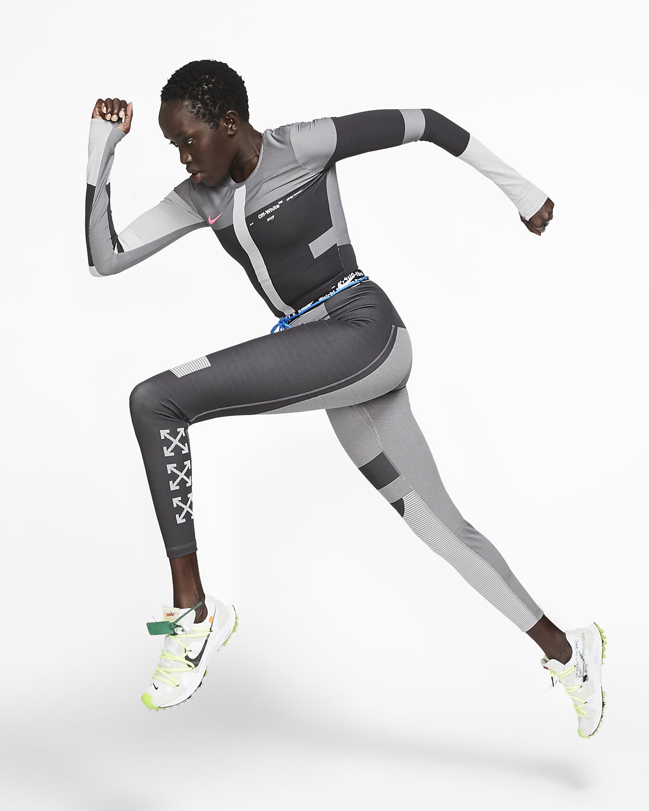 Compose Idol stil Nike x Off-White™ Women's High-Waisted 7/8 Running Leggings. Nike ID