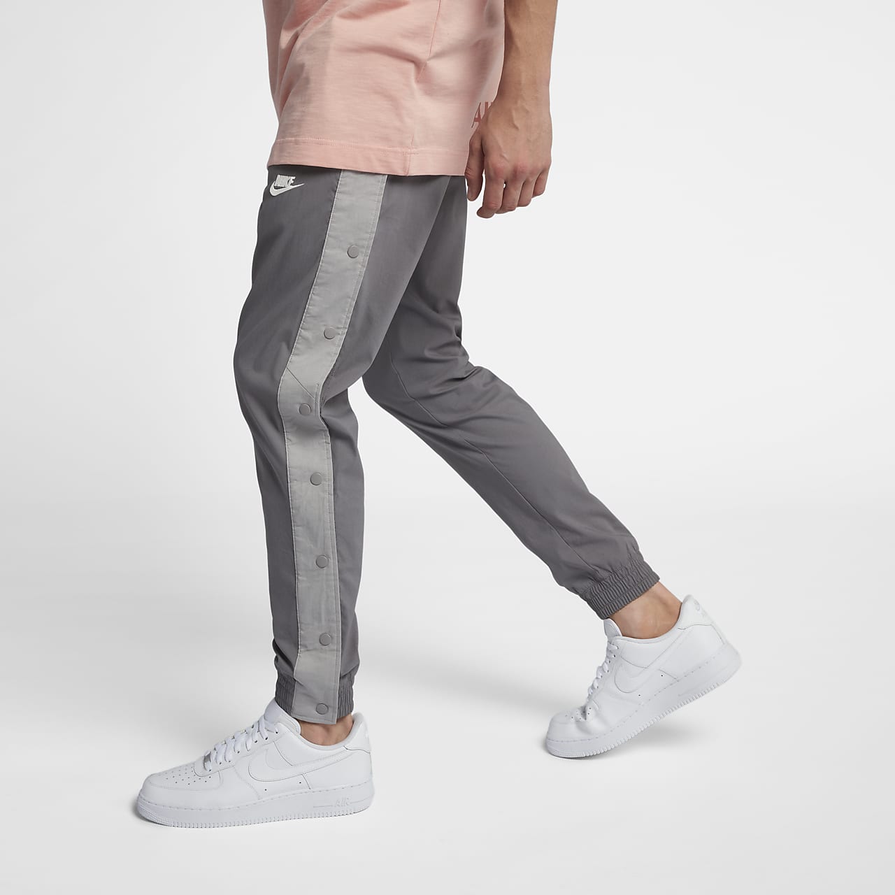 grey joggers white air force
