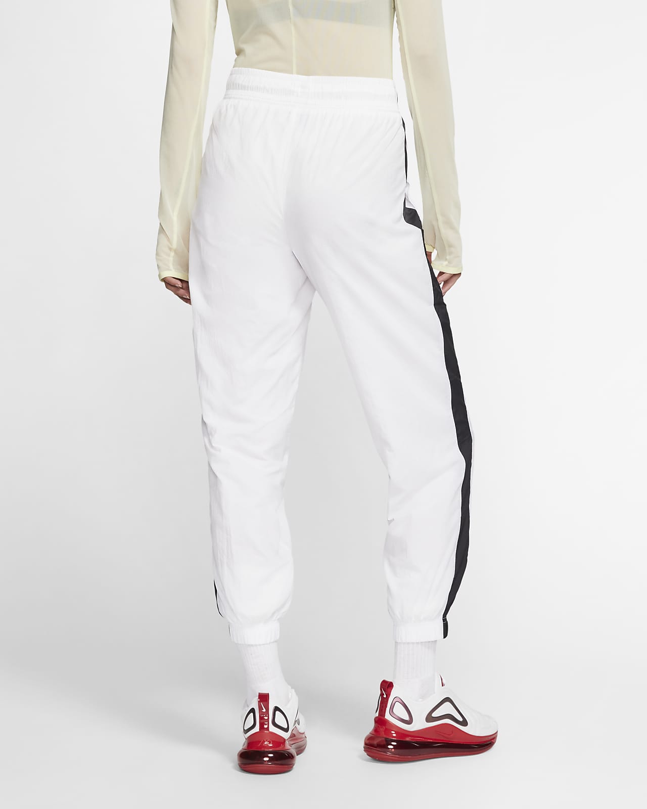 woven swoosh trousers