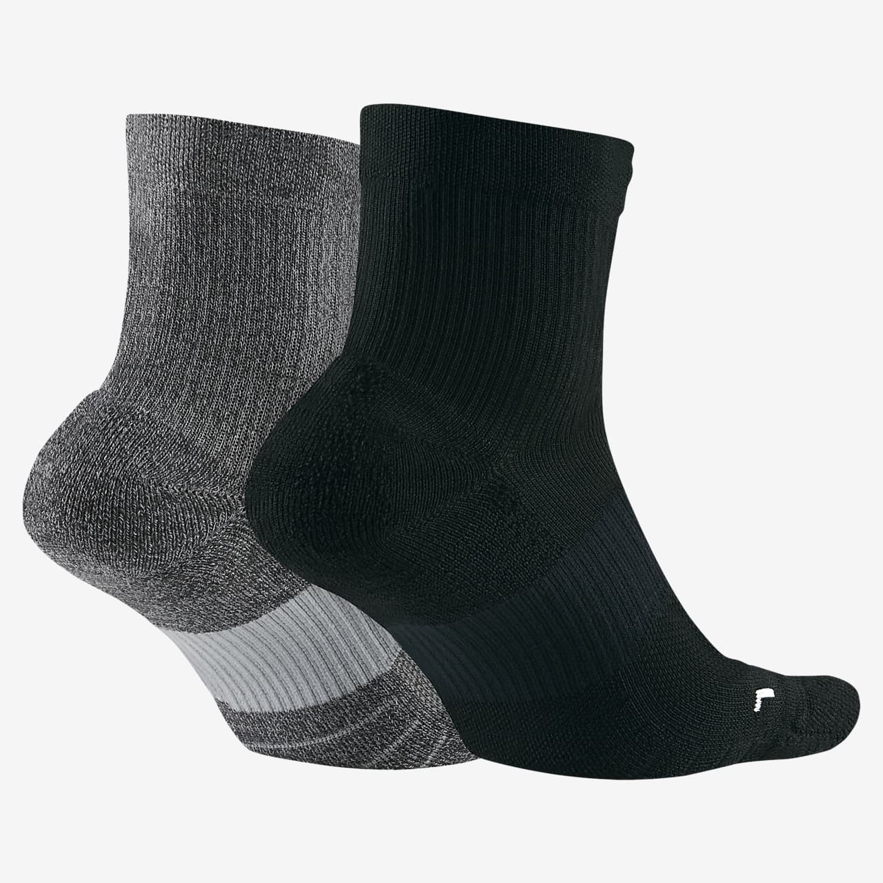 Nike Multiplier Running Ankle Socks (2 Pair).