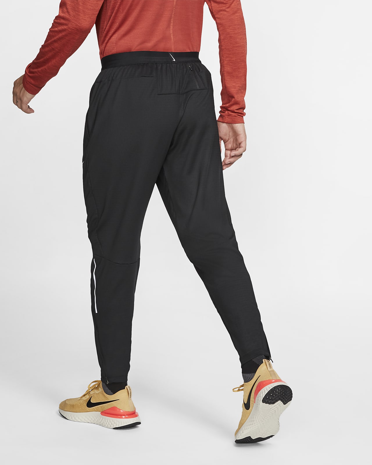 nike running essential knit joggers in black