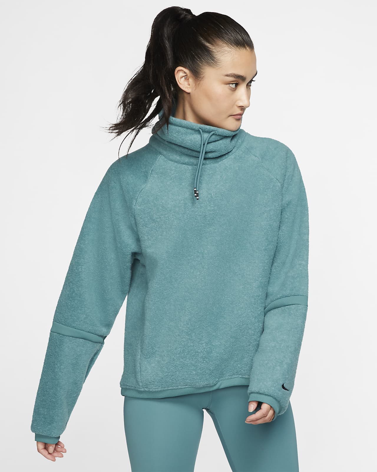 Långärmad träningströja i fleece Nike Therma för kvinnor Långärmad träningströja i fleece Nike Therma för kvinnor