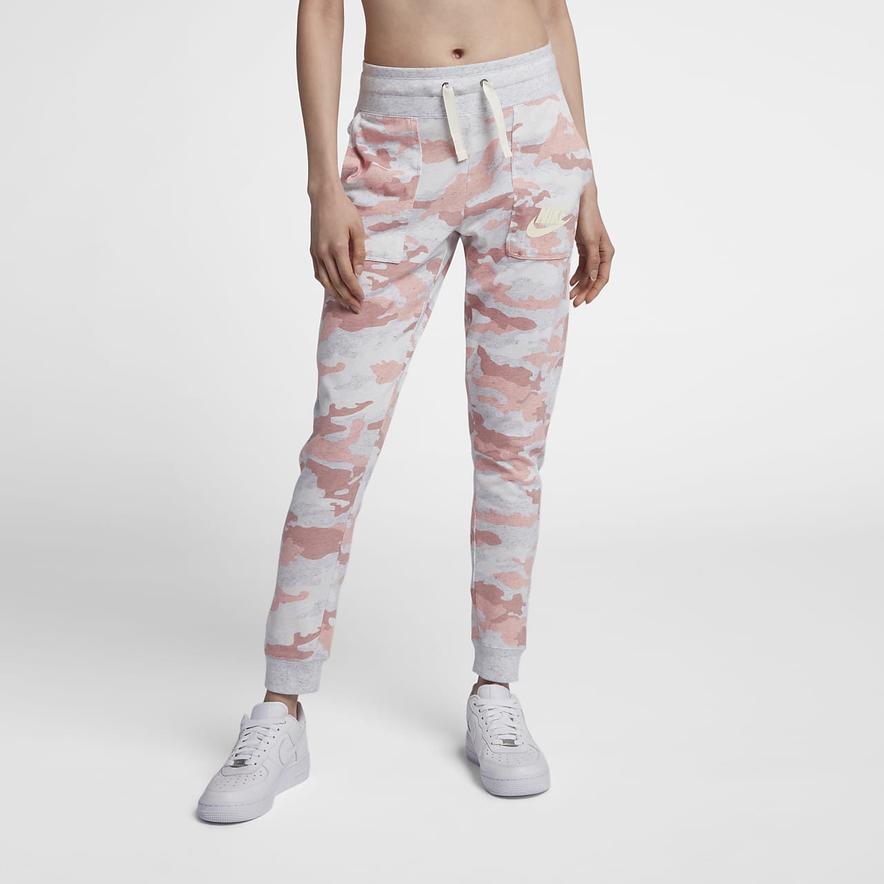 nike women's sportswear gym vintage camo joggers