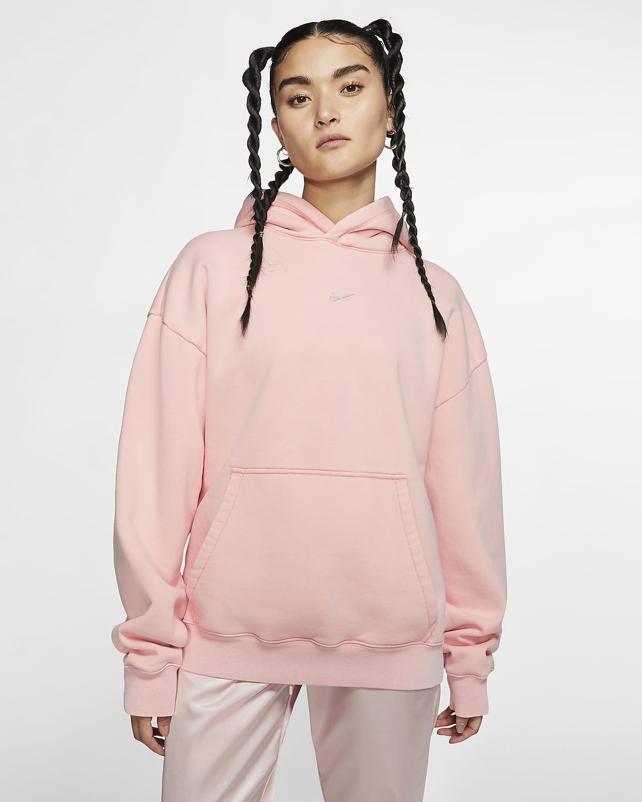 coral pink nike hoodie