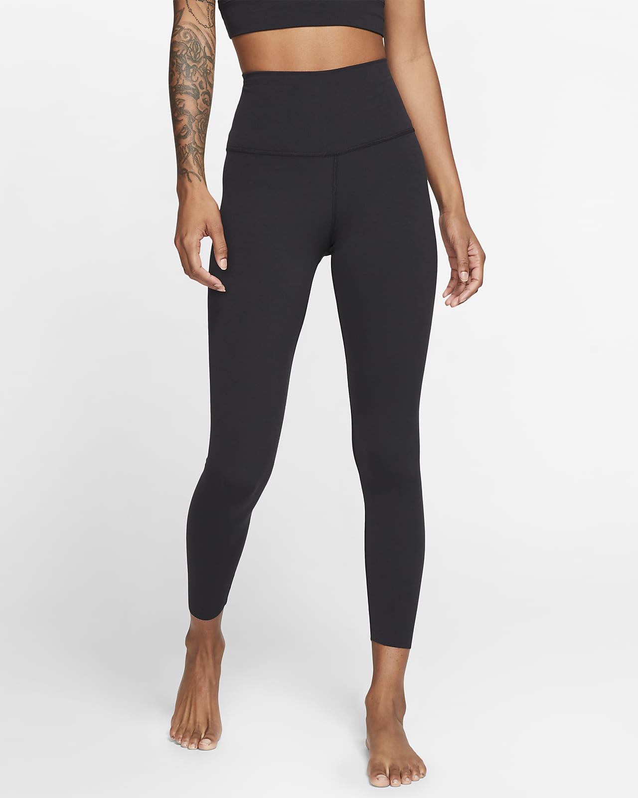 boezem kromme Bestaan Nike Yoga Dri-FIT Luxe 7/8-legging van Infinalon met hoge taille voor dames.  Nike BE