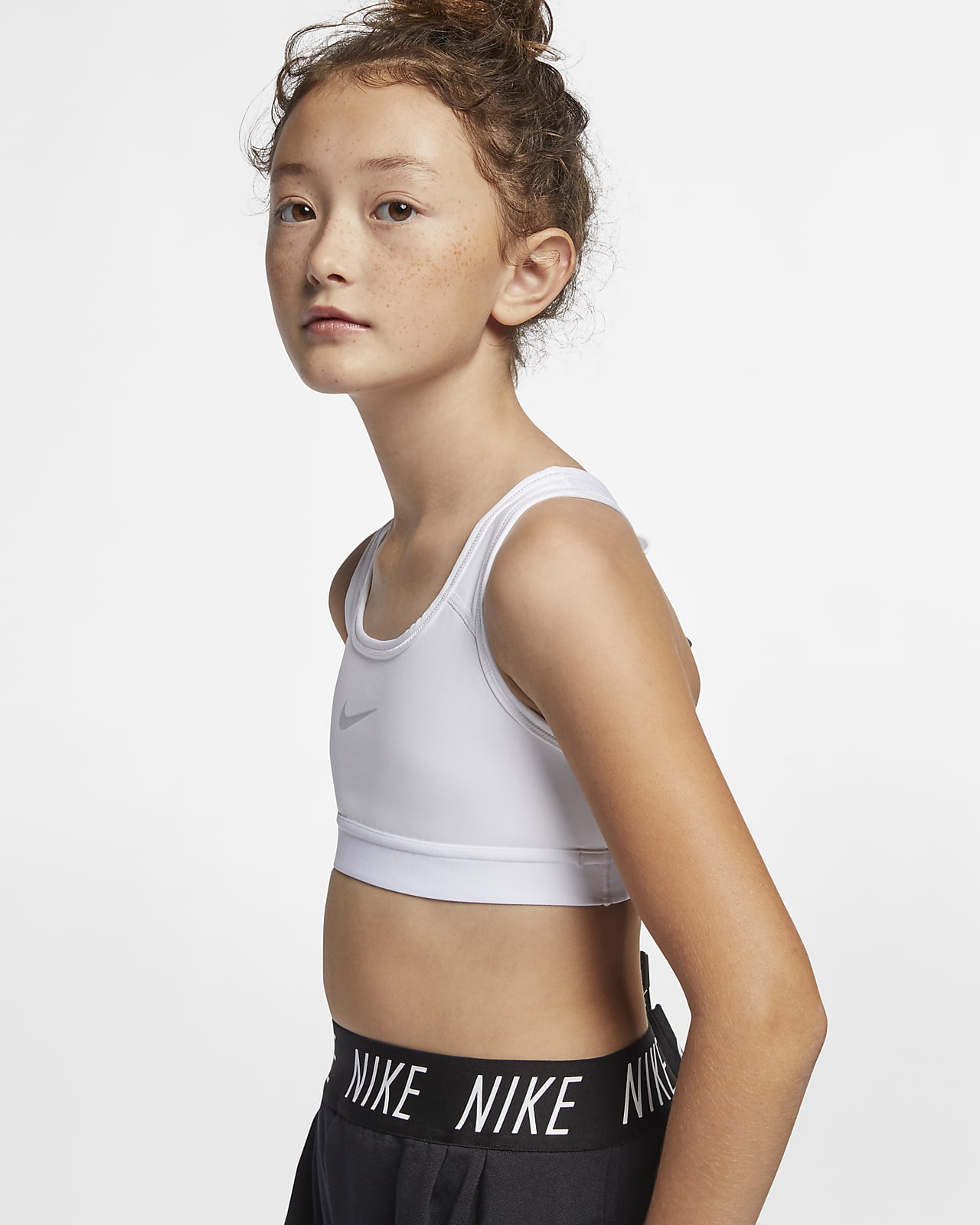 Bra deportivo Dri-FIT para niña talla grande Nike Swoosh Luxe