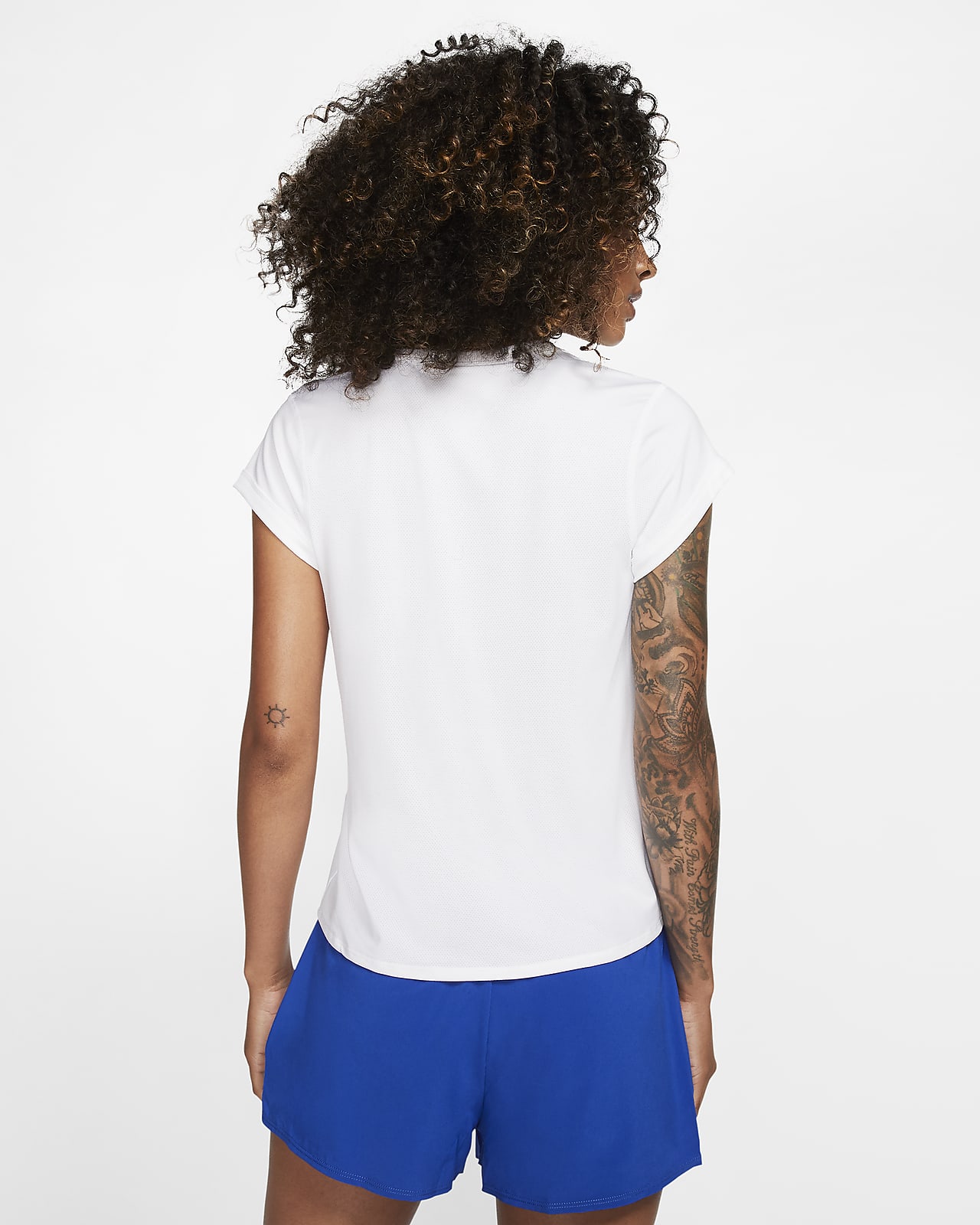 nike women's court dry short sleeve tennis top