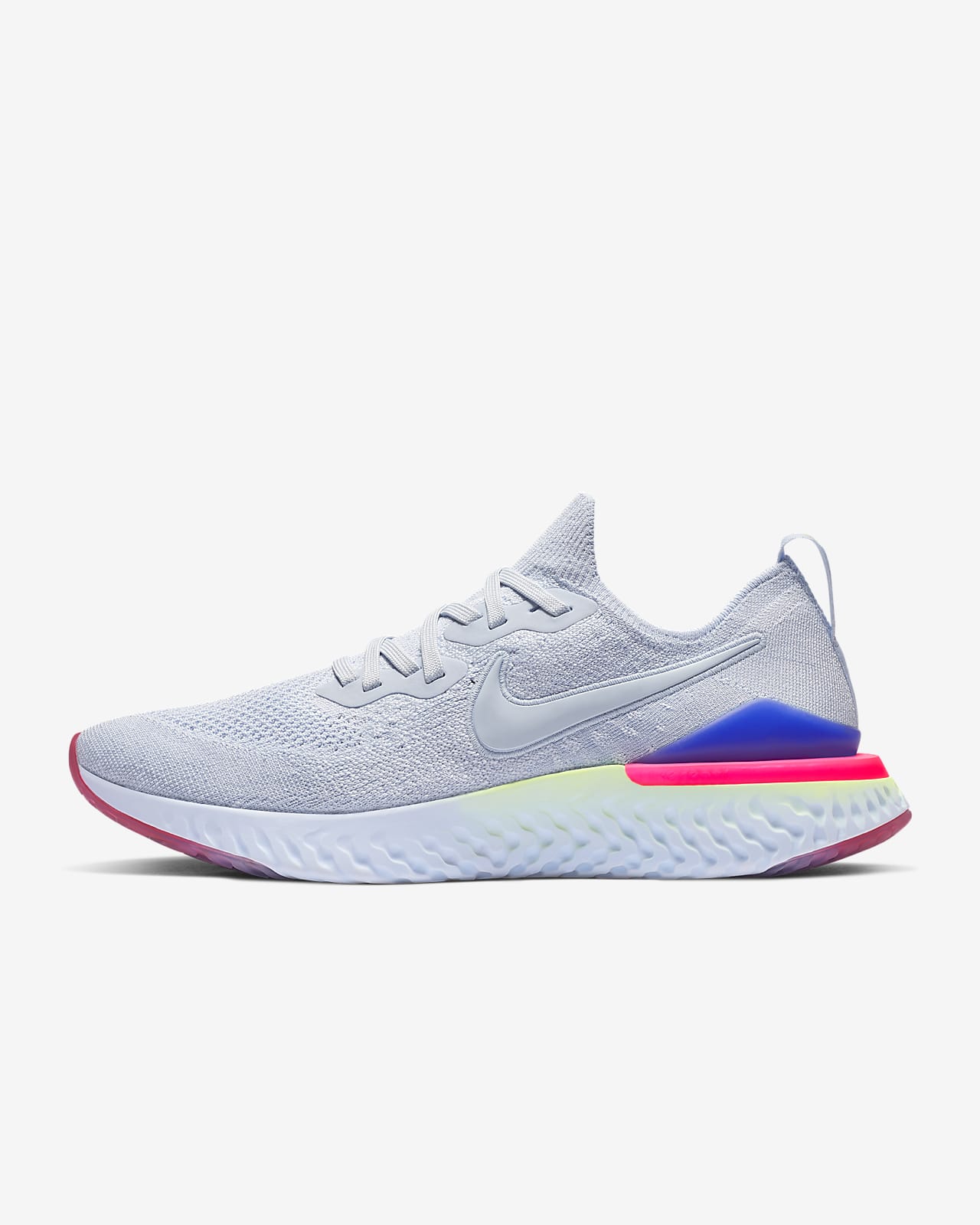 epic react flyknit 2 white blue red