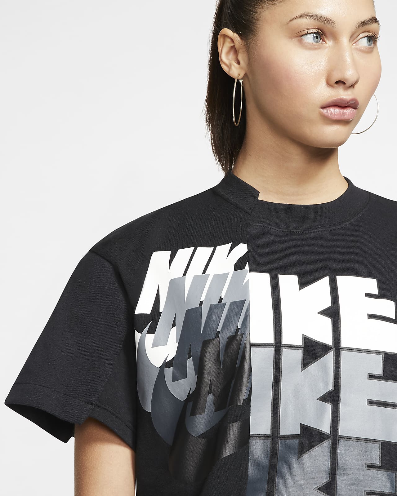 Nike x Sacai Women's Hybrid T-Shirt. Nike ID