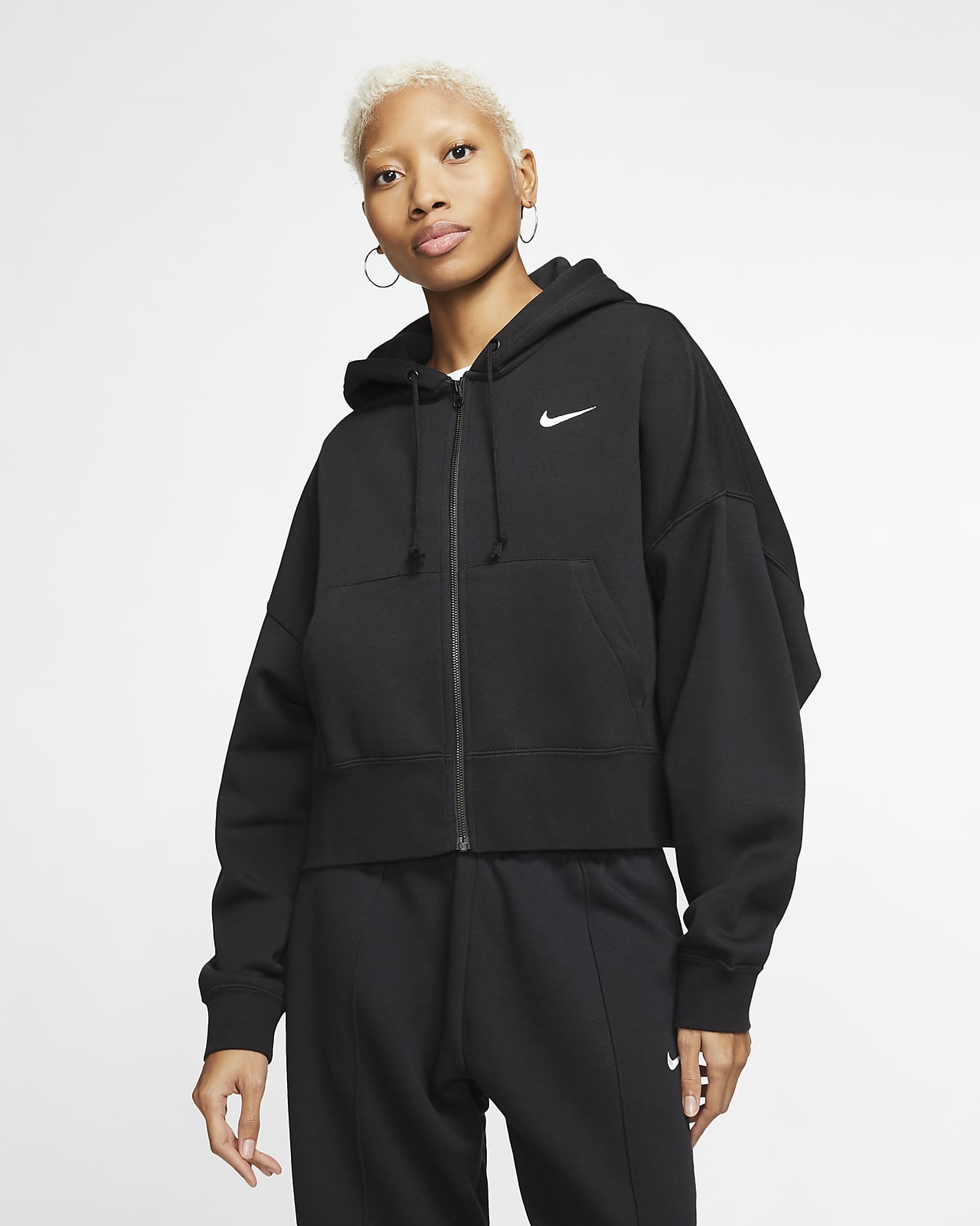 Nike Sportswear Essential Fleecehoodie met rits voor dames Nike Sportswear Essential Fleecehoodie met rits voor dames