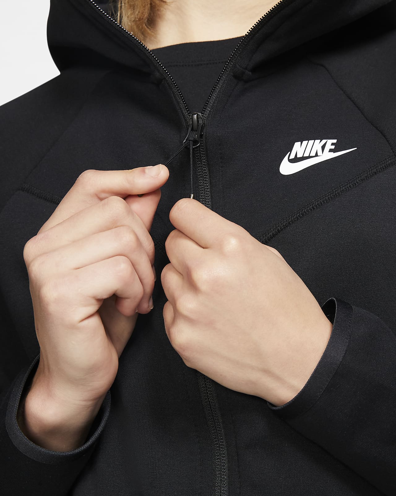 Huvtröja Nike Sportswear Windrunner Tech Fleece med hellång dragkedja för kvinnor Huvtröja Nike Sportswear Windrunner Tech Fleece med hellång dragkedja för kvinnor