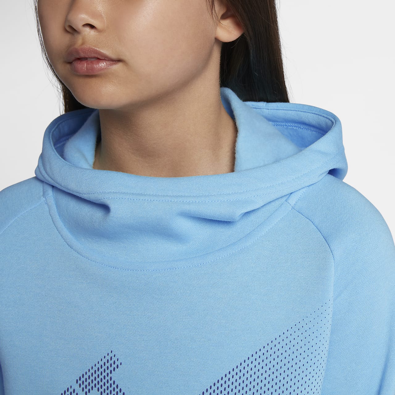 nike cropped pullover hoodie