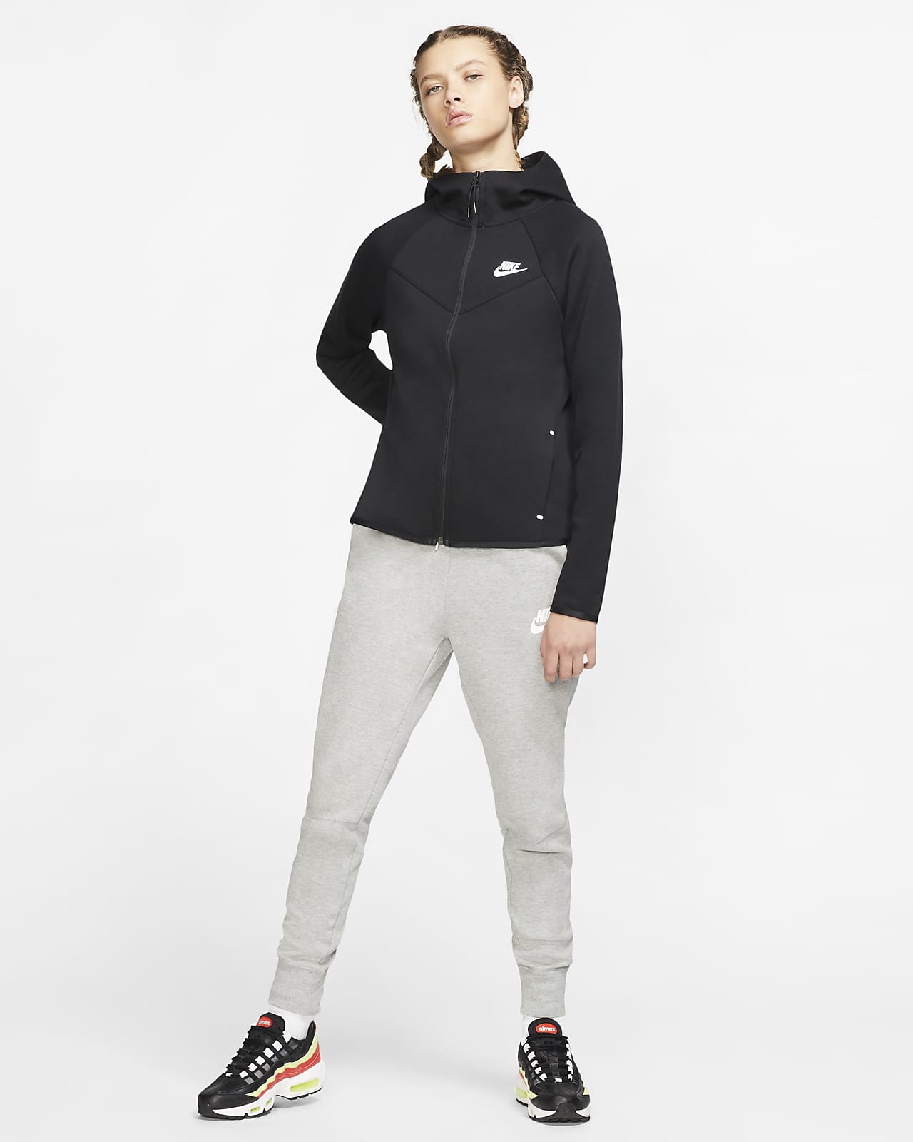 Huvtröja Nike Sportswear Windrunner Tech Fleece med hellång dragkedja för kvinnor Huvtröja Nike Sportswear Windrunner Tech Fleece med hellång dragkedja för kvinnor