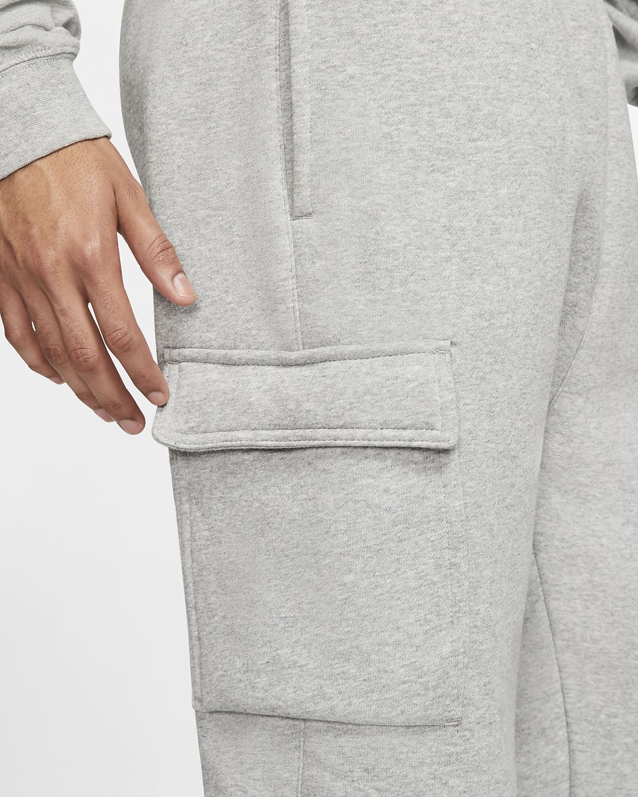 Nike Club fleece cargo shorts in gray heather